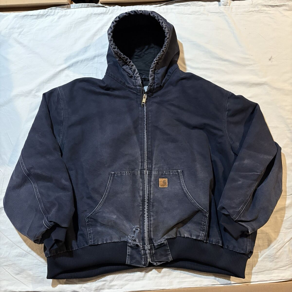 Carhartt J130 MDT Duck Canvas Jacket size 5XL Distress Fade Carhartt J130 MDT Duck Canvas Jacket size 5XL Distress Fade