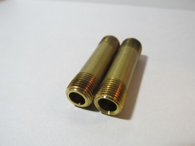 1/8-27 TPI Model Engineer 1.5'' LARGE PIPE NIPPLE - (Set of 2) - New Train Parts