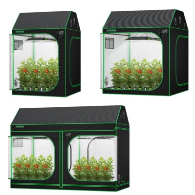 VIVOSUN 4x4 5x5 8x4 Roof Grow Tent for Indoor Planting Mylar Hydroponic Room