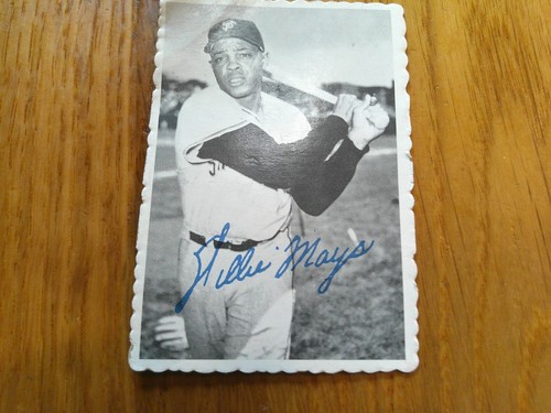 CARTA BASEBALL VINTAGE WILLIE MAYS 1969 TOPPS DECKLE EDGE #33 SF GIANTS - Foto 2 di 4
