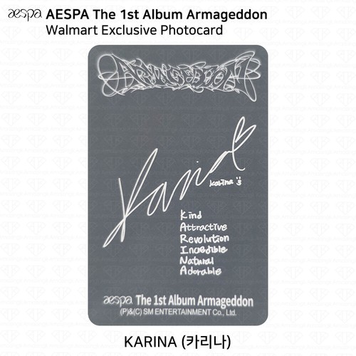 Aespa The 1st Album Armageddon Target Walmart B&N Europe Exclusive Photocard - Picture 24 of 48