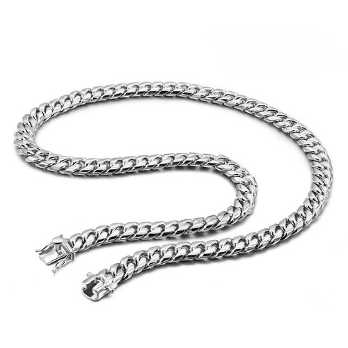 925 Sterling Silver 13.5mm Cuban Link Chain Bracelet 7"-10" For Men Boys Women E - Foto 6