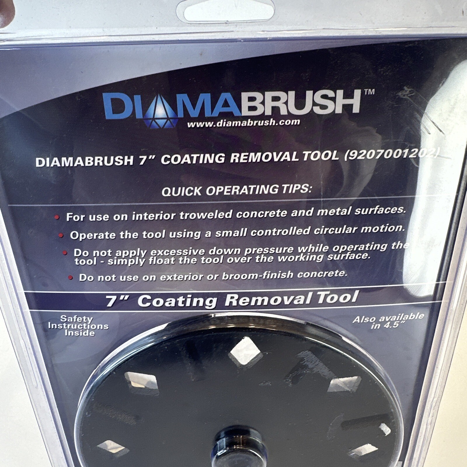 Diamabrush Abrasive Coating Removal Tool Blade 7" 25Grit Cast Metal