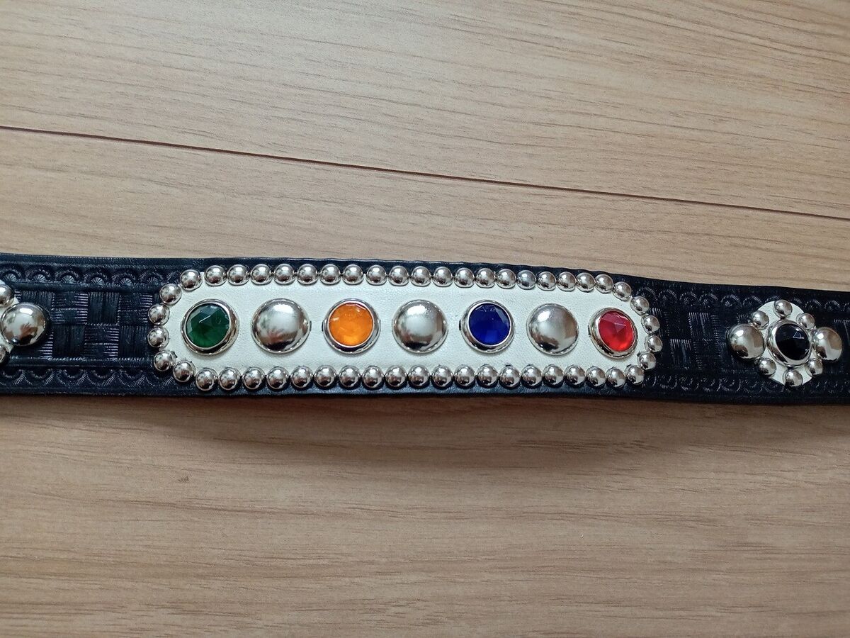 1950s Vintage Bruce Springsteen Design Carving Studded Belt 1950s Vintage Bruce Springsteen Design Carving Studded Belt