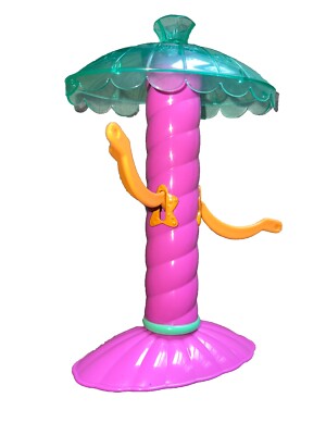 Vintage 2003 Polly Pocket Wild Waves Sea Pet Carousel Girls Toy Pink Collectible