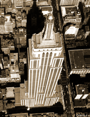 1932 Empire State Building From The Top New York Old Photo 13