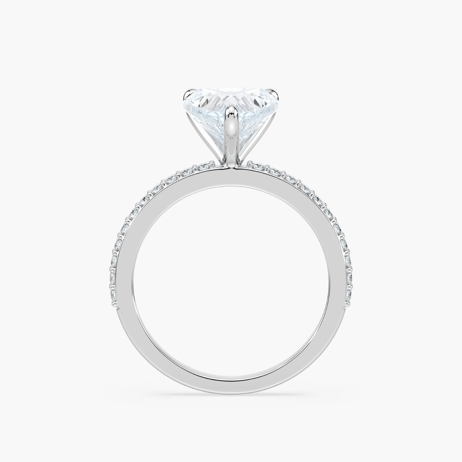 Igi 2.22 ct tcw heart shape lab created diamond engagement ring f vs white gold image-4