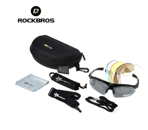 Rockbros occhiali da ciclismo polarizzati 5 lenti Road Bike occhiali da  ciclismo | eBay