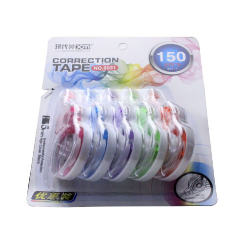 Lot 6Pcs M White Out Correction Tape School Office Stationery Xmas Gift F - Afbeelding 1 van 8