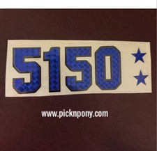 5150 Decal With Stars Holographic BLUE  Sticker For Your Guitar