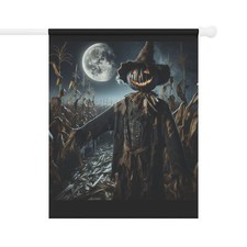 Halloween - Garden House Banner - Scary Scarecrow
