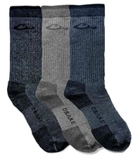 Drake Mens Premium Thermal Merino Wool Cushion Seamless Hiking Crew Socks 1 Pair