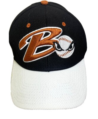 NWOT  Brownlee Lookouts Baseball Hat Cap MLB Elites Fitted Black White Brown S/M