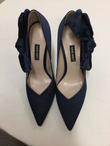 Nine West Ladies Navy Blue Heel Shoes Size 8 TLR #4221026 - Foto 1 di 3