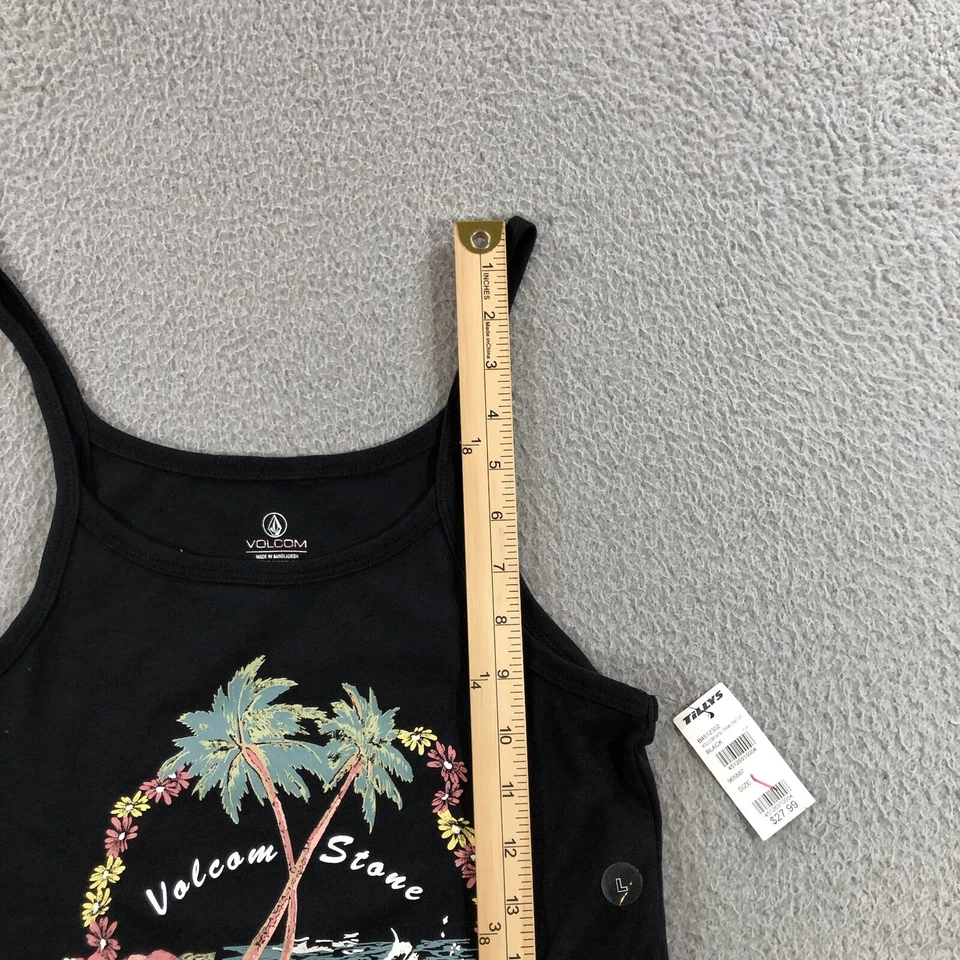 Volcom Stone Tank Top Women’s L 10 Black Graphic Print - Image 4 of 4