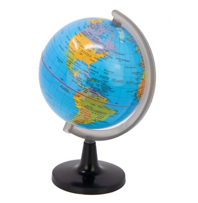 Pädagogischer Mini-Weltglobus 10,6 cm geographische Karte drehbar Schreibtischplatte