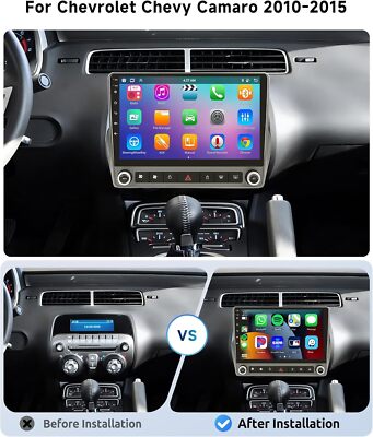 Android 13 Carplay Car GPS Radio Stereo FM 64GB For Chevrolet Camaro 2010-2015