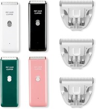 Durable Ceramic Stainless Steel Pet Clipper Blades - 3-Piece Set for Grooming