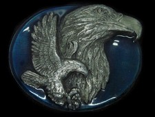 TB07113 VINTAGE 1990 AMERICAN BALD EAGLE COMMEMORATIVE BELT BUCKLE