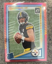 Panini Donruss Optic Rated Rookie Will Howard Pink Prizm #233 Steelers