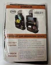 2 Pack Car Backseat Organizer with Touch Screen Tablet Holder,8 Storage Pockets