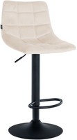 Barhocker Jerry Samt Schwarz Creme