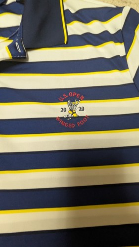 Polo Ralph Lauren Men's XL 2020 US Open Winged Foot Striped Performance Polo - Picture 3 of 9