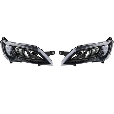 Scheinwerfer Set schwarz passend für Citroen Jumper III + LED TFL Links & Rechts