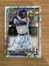 2021 1st Bowman Chrome Sapphire Auto Maximo Acosta /100