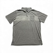 NWT Columbia Shirt Mens Gray L Omni Wick Short Sleeve Pocket Stretch Golf Polo