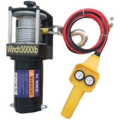 Electric Winch Car Small Crane Electric Hoist 24V Winch Extrication Self-rescue