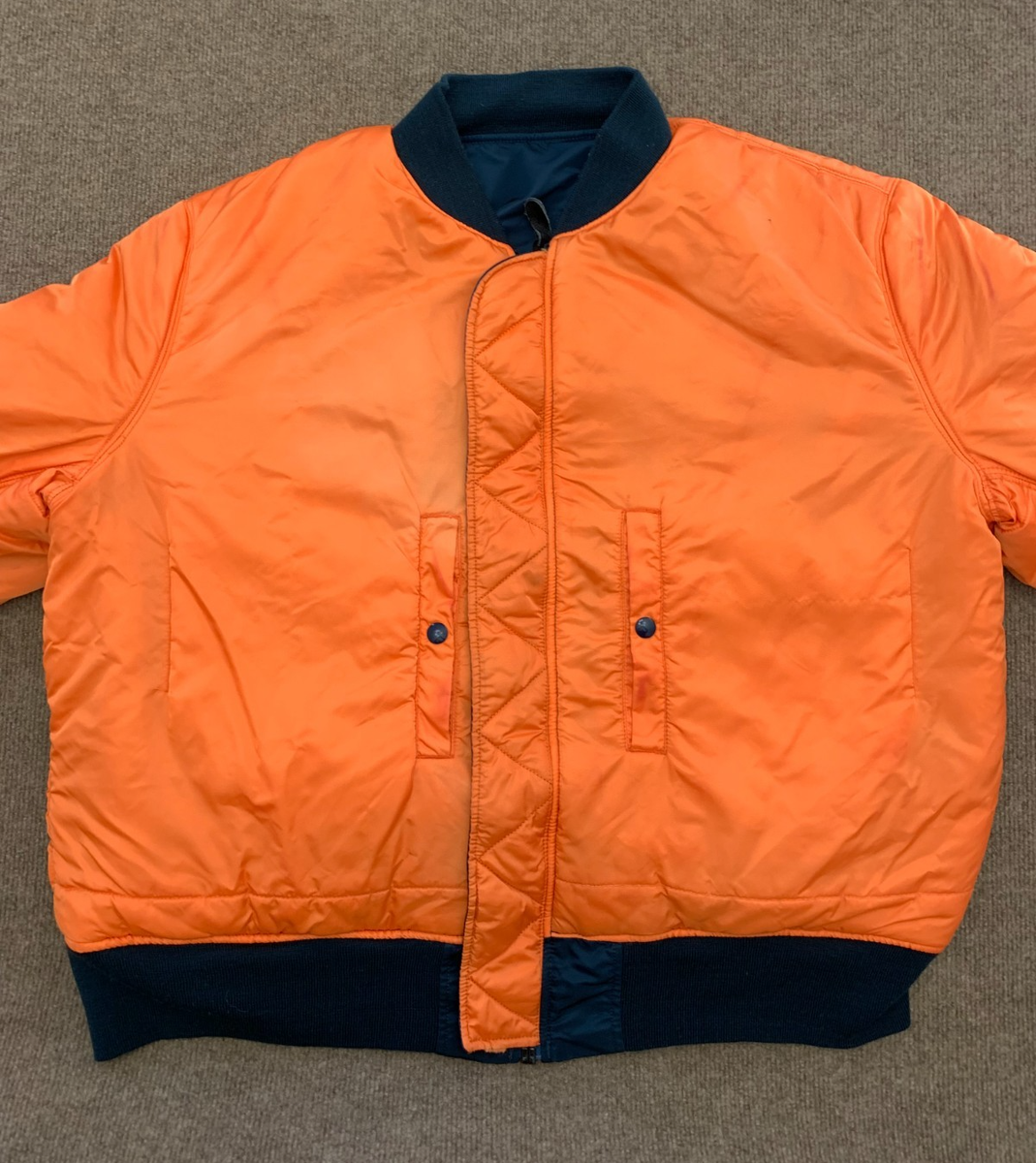 Vintage Alpha Industries MA-1 Jacket Mens 2XL Flight Bomber USAF