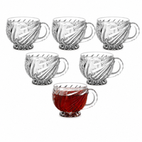6X TeegläSer Mit Henkel 195 Ml Glastassen KaffeegläSer SpüLmaschinenfest