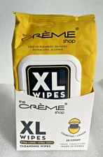 The Creme Shop XL Cleansing Wipes Xtra Long Xtra Juicy Charcoal Lemon - 28 Count