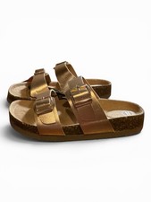 Girls Wonder Nation Buckle Sandal - Rose Gold, Size 2 - New In Box