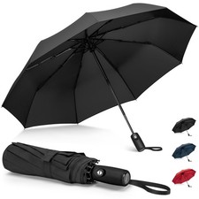 NINEMAX Travel Folding Umbrella Windproof for Men Women, Portable Compact Umb...