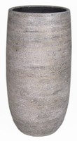Inna-Glas Keramikvase Mit Maserung, Weiß-Braun, 60 Cm, Ø 29 Cm