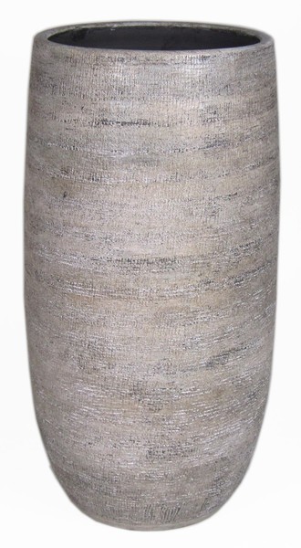 Inna-Glas Keramikvase Mit Maserung, Weiß-Braun, 60 Cm, Ø 29 Cm-image