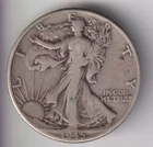 1945-P WALKING LIBERTY HALF DOLLAR 90% SILVER PHILADELPHIA .50¢ UNITED STATES
