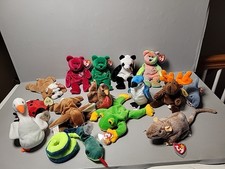 Vintage Ty Beanie Baby Plush Toy Lot of 15, Nice Shape, All Different