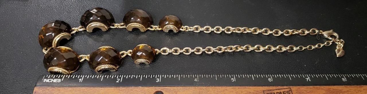 Carolee Tortoiseshell Statement Necklace with Gol… - image 3