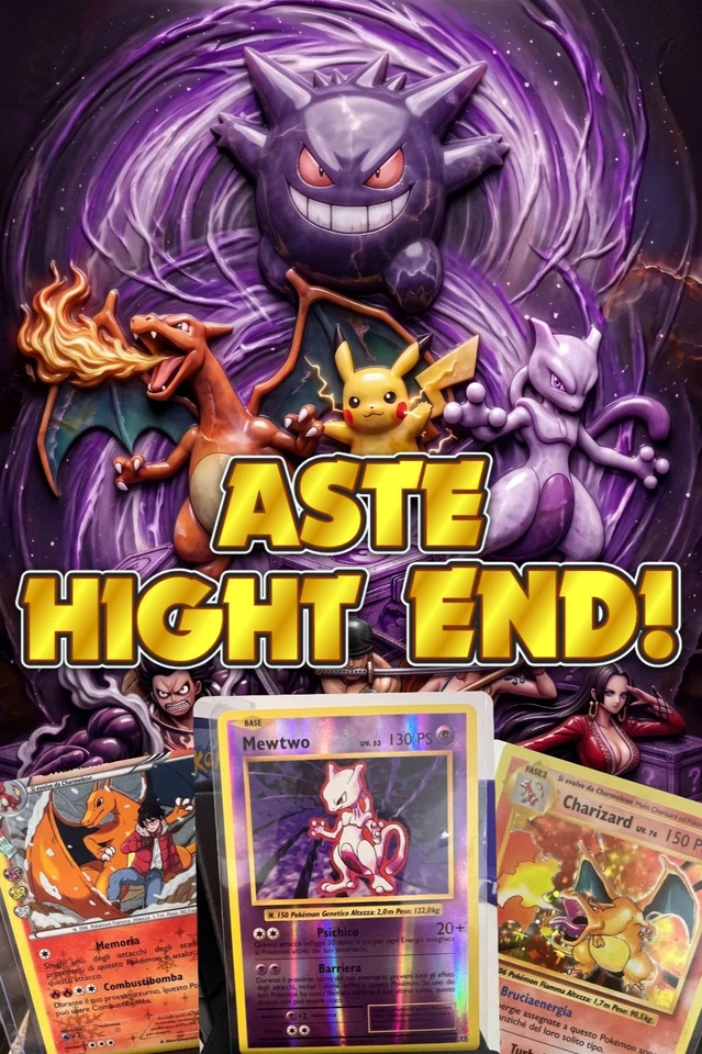 ⚡️ LIVE EBAY: Aste Hight end! Carte singole Pokemon e One Piece