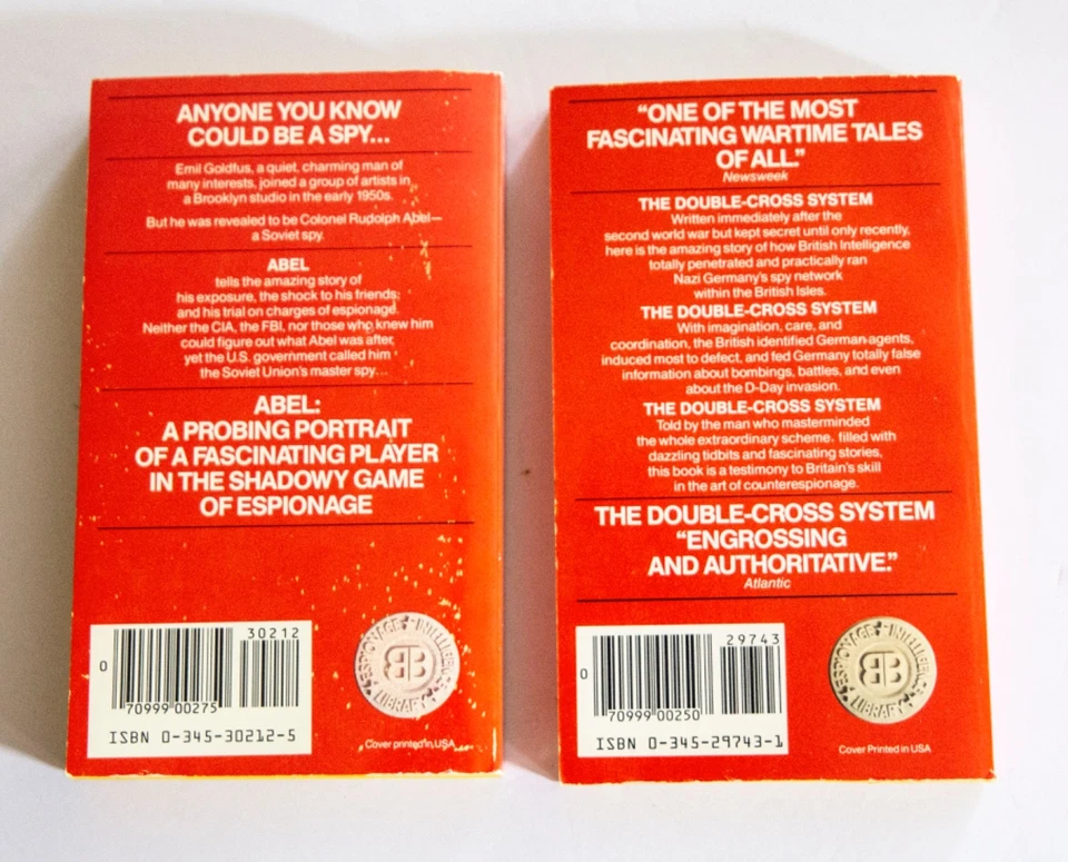 (2) Ballantine Espionage/Intelligence Library Paperbacks-Abel/Double-Cross...VG - Image 2 of 4