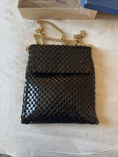 VTG 60's WHITING AND DAVIS mesh metal cross body hand bag purse original box