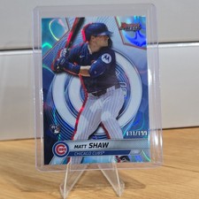 Topps 2025 Bowman's Best Matt Shaw Rookie #15 Cubs 131/199 Serial Numbered