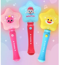 Pinkfong Baby Shark Star Wand Light Up Toy Night Party for Kids Boys Girls Gifts