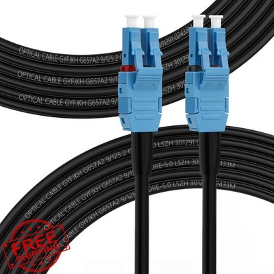 FLYPROFiber OS2 LC-LC Outdoor Armored Cable Black 20m