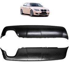 Heckansatz Diffusor Passend für BMW E60 Limo E61 Touring M-Paket 2-Rohr