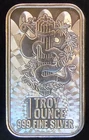 Liberty E Pluribus Unum USA Mercury Dime Reverse Bullion-999 Silver 1 Oz Art Bar