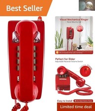 User-Friendly Retro Wall Phone with Waterproof Design - Ideal for Emergency Use